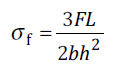 فرمول محاسبه مدول الاستیسیته خمشی